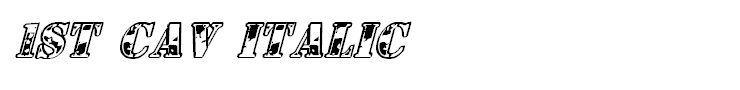 1st Cav Italic