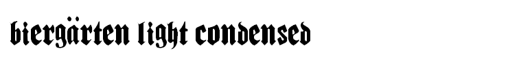 Biergärten Light Condensed