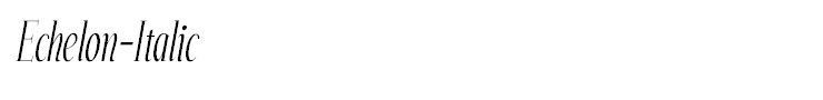 Echelon-Italic