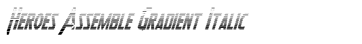 Heroes Assemble Gradient Italic