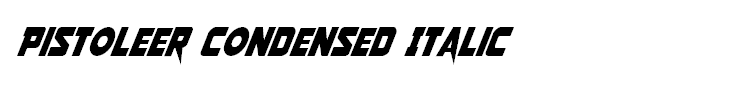 Pistoleer Condensed Italic