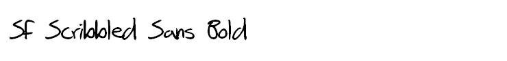 SF Scribbled Sans Bold