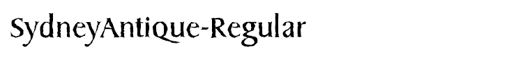 SydneyAntique-Regular